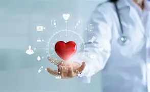 Cardiovascular health and heartbeat monitor representing heart vitality